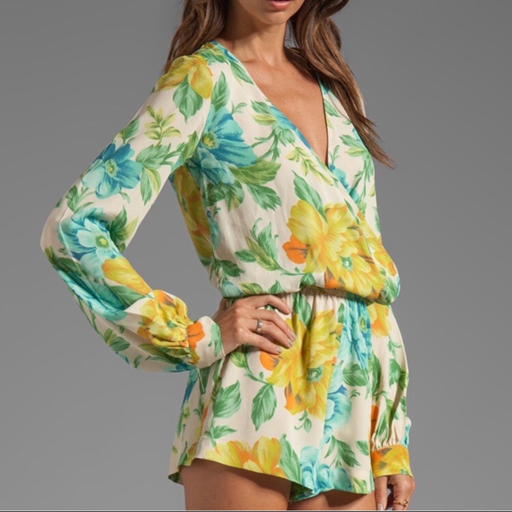 Blu Moon Floral Boho Romper